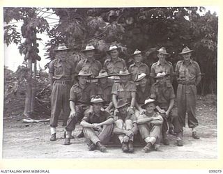 TOROKINA, BOUGAINVILLE. 1945-11-26. PERSONNEL OF 7 INDEPENDENT FARM PLATOON. (FOR IDENTIFICATION OF 14 NAMED PERSONNEL REFER TO PROVISIONAL CAPTION OR NAME INDEX)