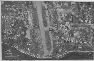 [Aerial photographs relating to the Japanese occupation and defense areas in Lae, Papua New Guinea, 1943] (121)