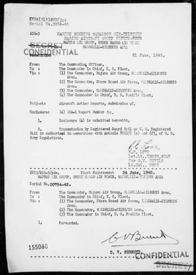 VMB-613 - ACA Report #54 - Air operations against the Marshall Islands, 6/20/45