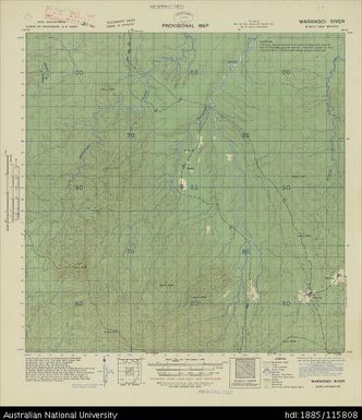 Papua New Guinea, New Britain, Warangoi River, Provisional map, Sheet B56/2, 1943, 1:63 360