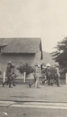 Colonel Samuel Augustus Pethebridge and other officers in German New Guinea, probably 1915
