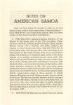 Notes on American Samoa