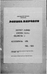 Patrol Reports. Chimbu District, Chimbu, 1955 - 1956