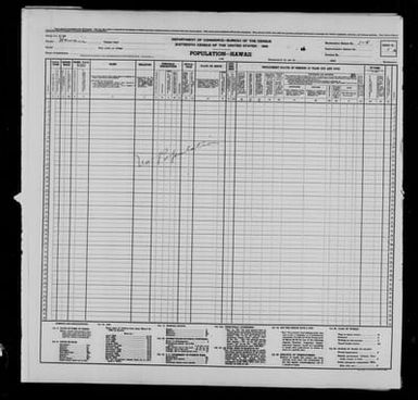 1940 Census Population Schedules - Hawaii - Hawaii County - ED 1-4