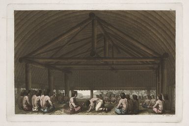 [Webber, John], 1751-1793 :[Poulaho, king of the Friendly Islands, drinking kava. Plate] 80. G Gallina f[ecit. After John Webber. 1820-1850s?]