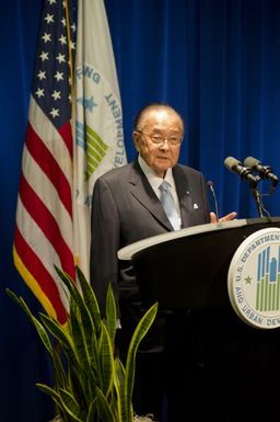 Asian American and Pacific Islanders (AAPI) Heritage event at HUD headquarters, with Hawaii Senator Daniel Inouye and Washington, D.C. television news anchor Eun Yang [among the guest speakers,] and Secretary Shaun Donovan and Deputy Secretary Ron Sims [among the HUD senior officials on hand]