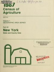 1987 census of agriculture, pt.32- New York