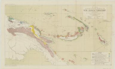 Map showing the salient geological features of the New Guinea Territory (mandated) / by Evan R. Stanley ; drawn by Home and Territories Department, Lands and Survey Branch