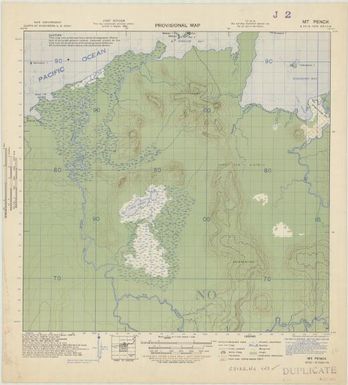 New Britain, provisional map (Mt Penck)