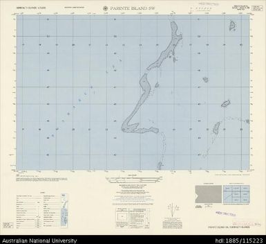 Papua New Guinea, Admiralty Islands, Parinte Island SW, Series: AMS T893, Sheet 3450 II SW, 1:25 000, 1957