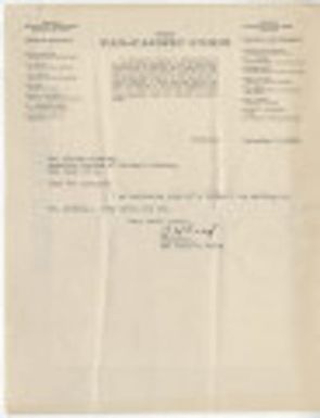 Letter from A.H. Ford to Clarke Wissler