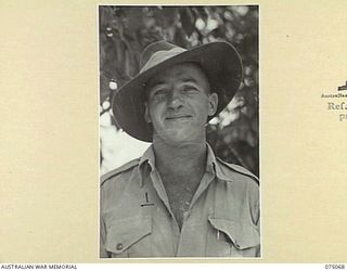 LAE, NEW GUINEA. 1944-08-09. NX122585 WARRANT OFFICER II, A. HOLLIER, UNARMED COMBAT INSTRUCTOR, HEADQUARTERS, NEW GUINEA FORCE