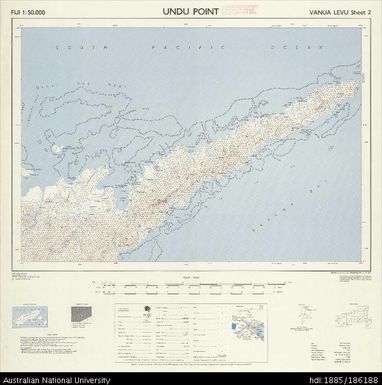 Fiji, Vanua Levu, Undu Point, Series: X754, Sheet 2, 1961, 1:50 000