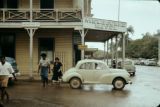 Fiji, street scene in front of Melbourne Hotel in Suva