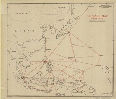 Distance map : Pacific Area / reproduced by 6 Aust Army Topo Svy Coy (AIF) Aust Svy Corps, Oct. '44