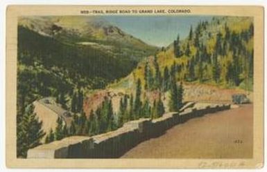 [Postcard of Trail Ridge Road Sent to Leo Spaeth]