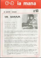 Ia Mana : bulletin de liaison du Ia Mana te nuna'a du 20 janvier (n° 93) au 23 juin 1983 (n° 101)