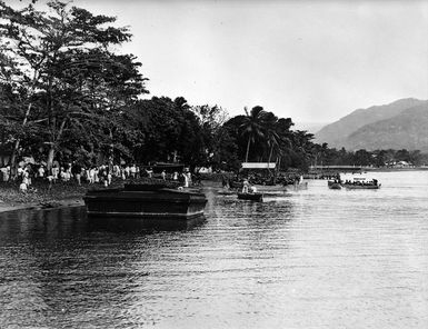 New Zealand troops landing in Samoa during World War I