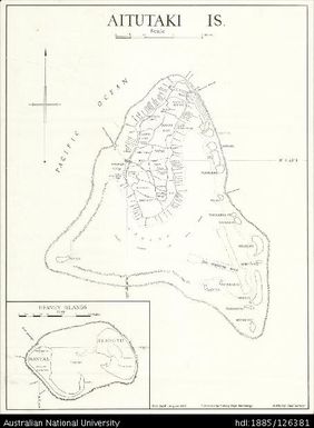 Cook Islands, Aitutaki Island, 1959, 1:31 680