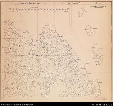 Solomon Islands, San Cristobal, Wanione & Three Sisters, Series: Sketch, Sheet 5, 1966?, 1:50 000