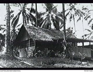 Milne Bay, Papua, 1944-03. The hut occupied by the Air Officer Commanding (AOC) RAAF Northern Command at the Command's Headquarters (HQ)