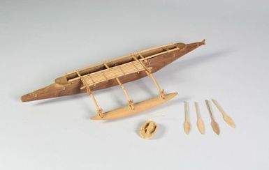 Model outrigger canoe