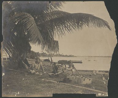 One of six or eight German machine guns on the foreshore.