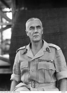 LAE AREA, NEW GUINEA, 1945-07-13. LIEUTENANT-GENERAL V.A.H. STURDEE, GENERAL OFFICER COMMANDING FIRST ARMY