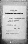 Patrol Reports. Eastern Highlands District, Kainantu, 1960 - 1961