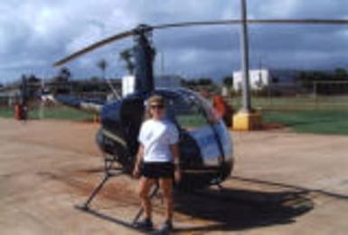 Shelley Sailer (WG #1319) with a helicopter