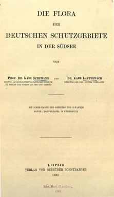 Die Flora der deutschen Schutzgebiete in der Südsee