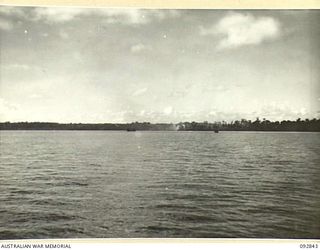 PORTON PLANTATION, SORAKEN AREA, BOUGAINVILLE, 1945-06-09. THE "DUNKIRK" OF A COMPANY 31/51 INFANTRY BATTALION WHO WITH A PLATOON FROM C COMPANY REQUIRED RESCUE FROM THE BEACHHEAD AFTER AN ..