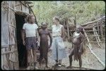 Marek Jablonko, Pinj, Allison Jablonko, Kumgump (l-r) at Rappaports' house in Tsembaga