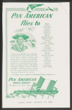 Pan American flies to