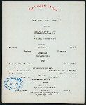 BREAKFAST [held by] TOYO KISEN KAISHA [at] EN ROUTE ABOARD SS HONG KONG MARU (SS)