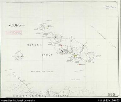 Solomon Islands, Russell & Nggela Groups, Sheet: 585 East, 1950, 1:120 000