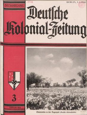 Deutsche Kolonialzeitung, 50. Jg. 1. März 1938, Heft 3.