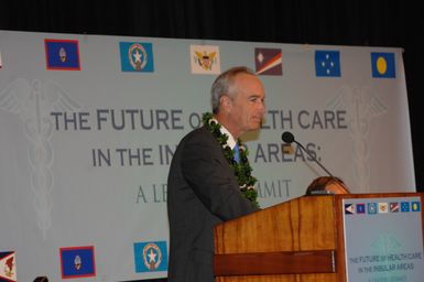 [Assignment: 48-DPA-09-29-08_SOI_K_Isl_Conf_AM] Insular Areas Health Summit [("The Future of Health Care in the Insular Areas: A Leaders Summit") at the Marriott Hotel in] Honolulu, Hawaii, where Interior Secretary Dirk Kempthorne [joined senior federal health officials and leaders of the U.S. territories and freely associated states to discuss strategies and initiatives for advancing health care in those communinties [48-DPA-09-29-08_SOI_K_Isl_Conf_AM_DOI_0462.JPG]