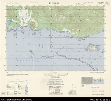 Papua New Guinea, Admiralty Islands, Peli NE, Series: AMS T893, Sheet 3550 II NE, 1:25 000, 1959