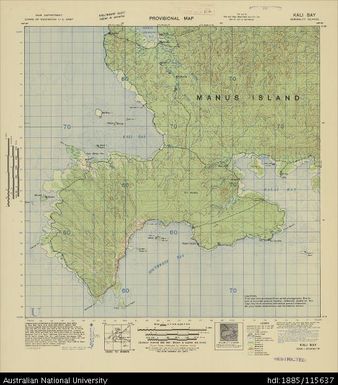 Papua New Guinea, Admiralty Islands, Kali Bay, Sheet 1461, 1944, 1:63 360