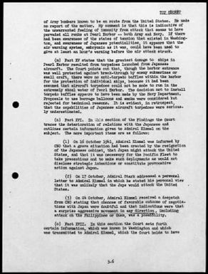 Kimmel, Husband E., Reports: Navy Court of Inquiry, Pearl Harbor Report, August 29, 1945