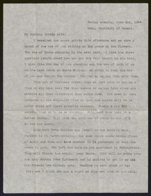 [Letter from Antone Bruns to Otha Lee Bruns - June 2, 1944]