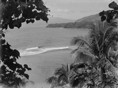 [Elevated view of Pacific Island coast line]