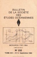 Bulletin de la Société des Études Océaniennes numéro 232