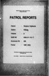 Patrol Reports. Western Highlands District, Wabag, 1965 - 1966