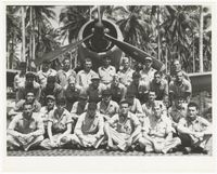 [VMF-214 in front of Vought F4U Corsair aircraft]