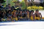 Schoolchildren in dancing costume