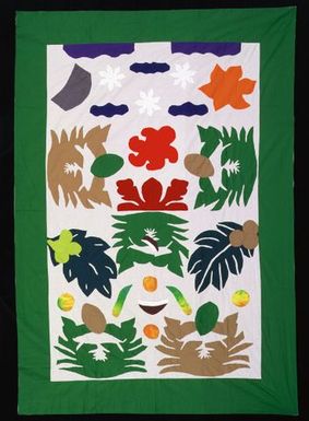 Tīvaevae manu (applique quilt)