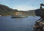 [Matson Line cruise ship at Pago Pago, photographed from R/V ARGO]