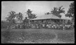 Large group in front of a building